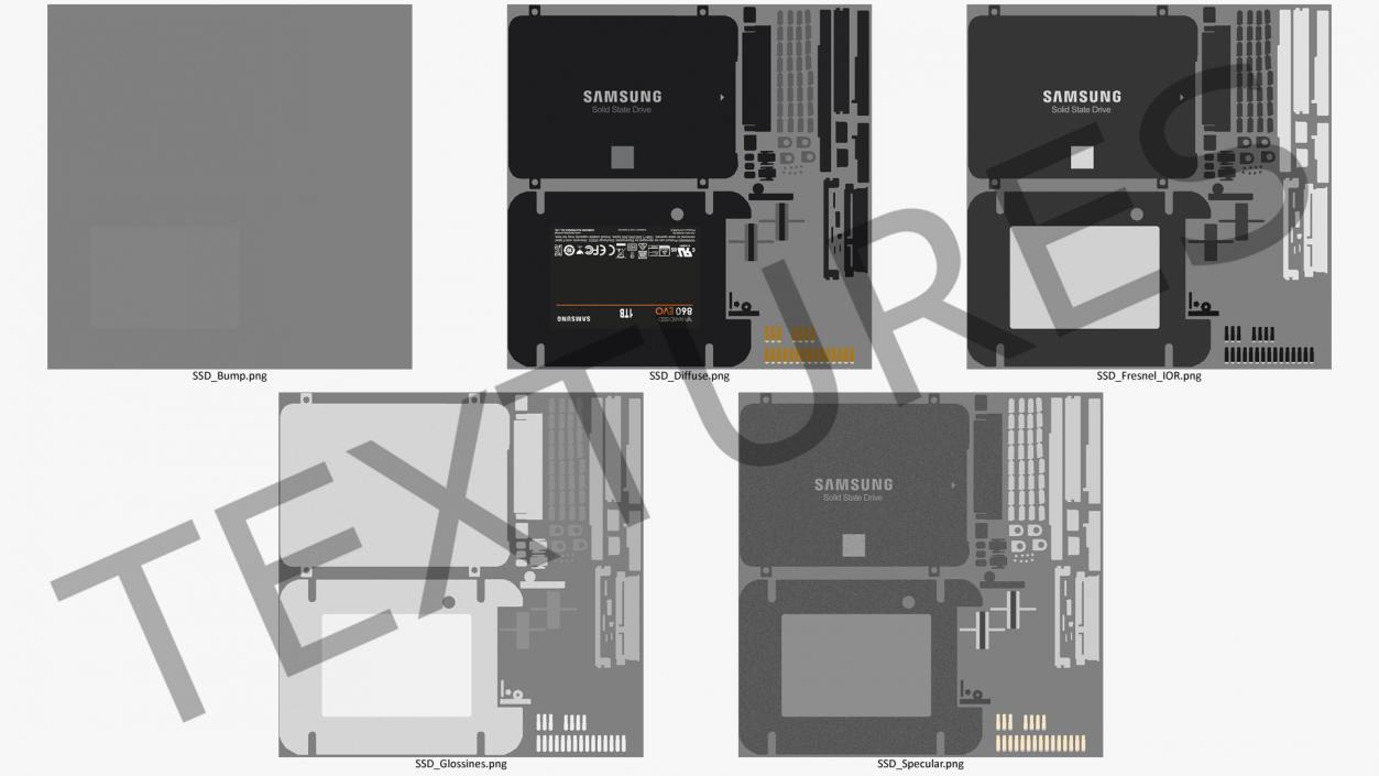 3D SSD Hard Drive 1TB model