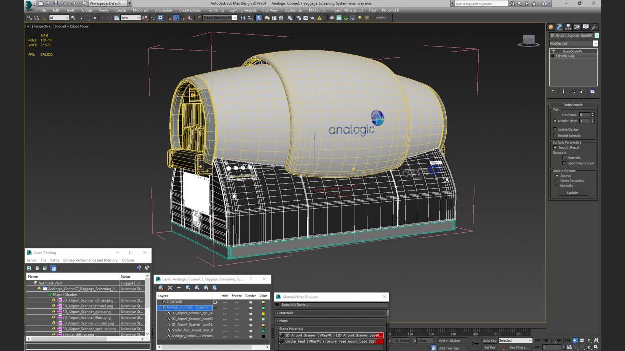 3D Analogic ConneCT Baggage Screening System