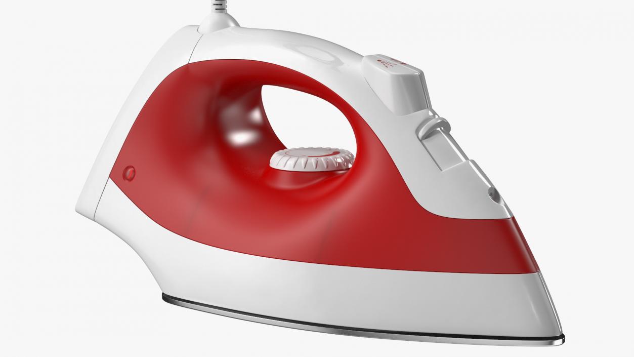 Steam Iron Red 3D model