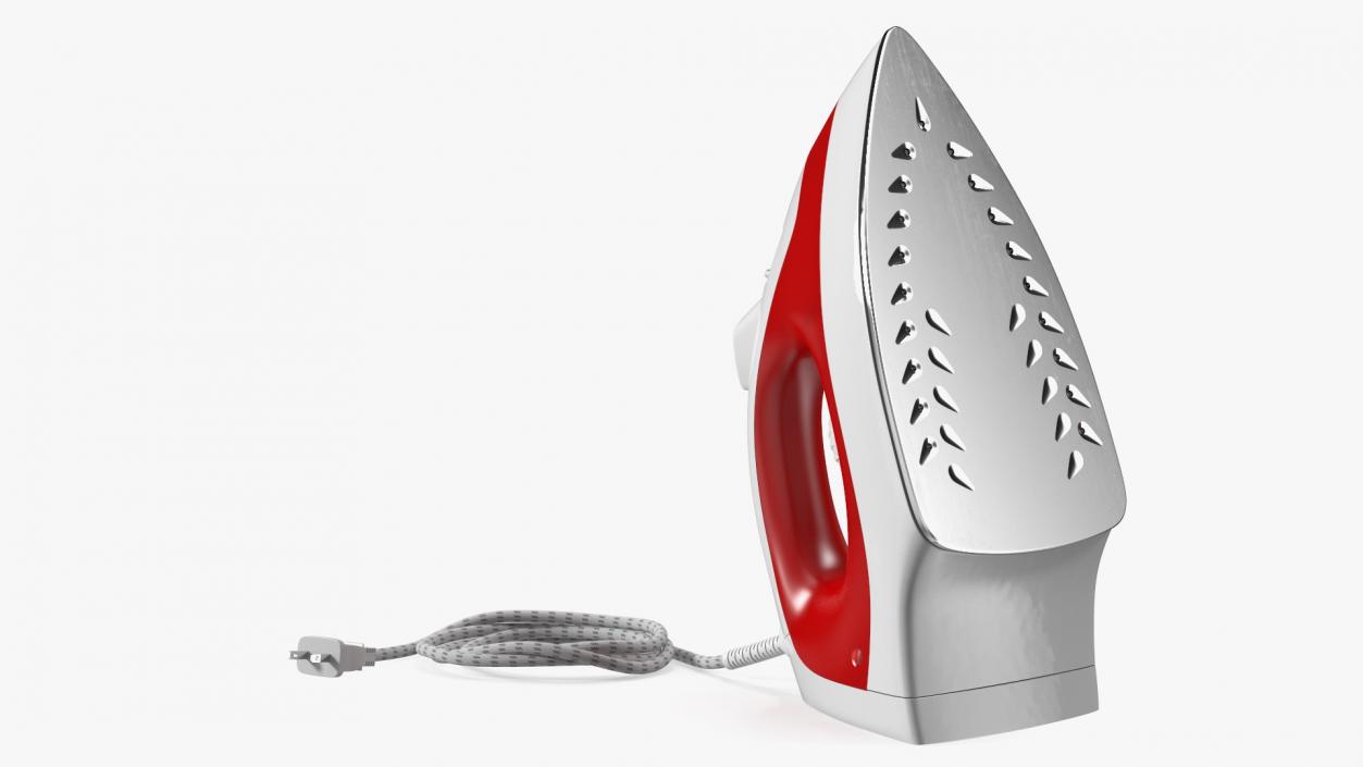 Steam Iron Red 3D model