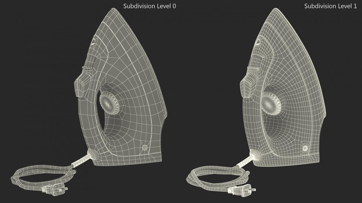 Steam Iron Red 3D model