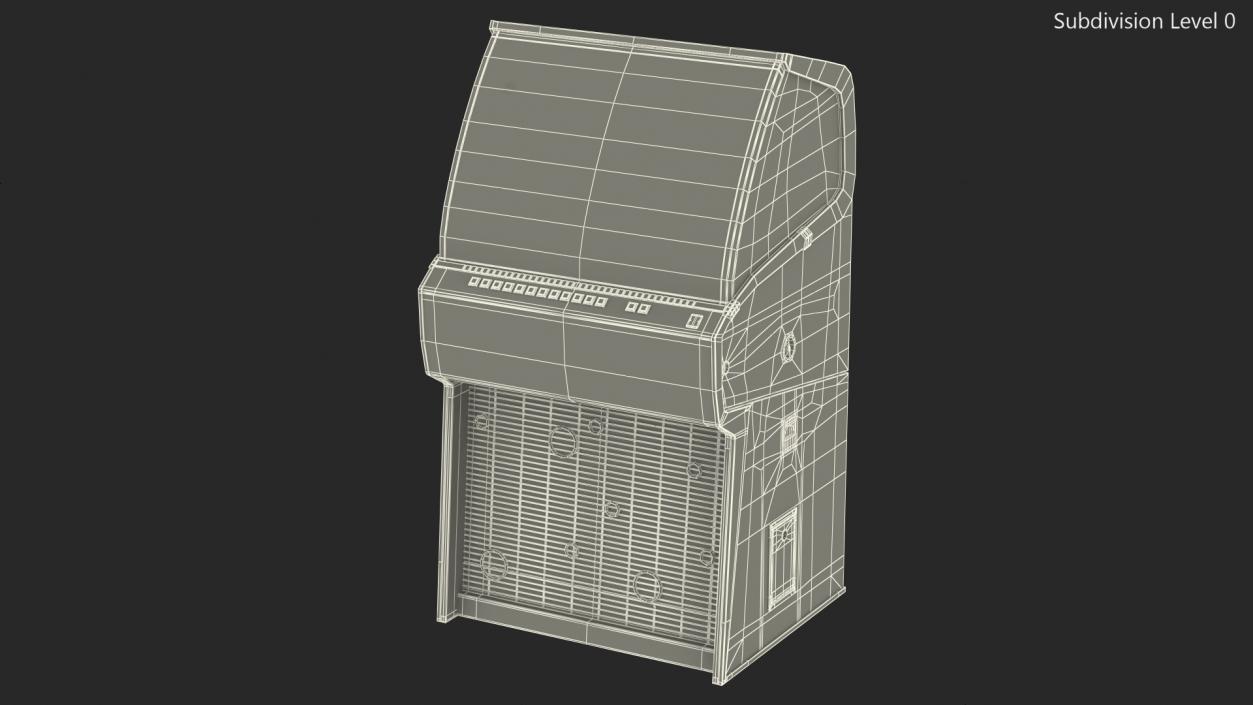 3D Full Size Vinyl Jukebox model