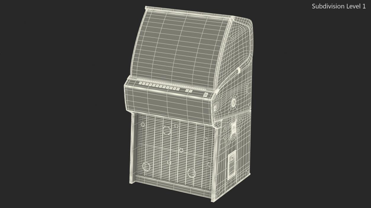 3D Full Size Vinyl Jukebox model