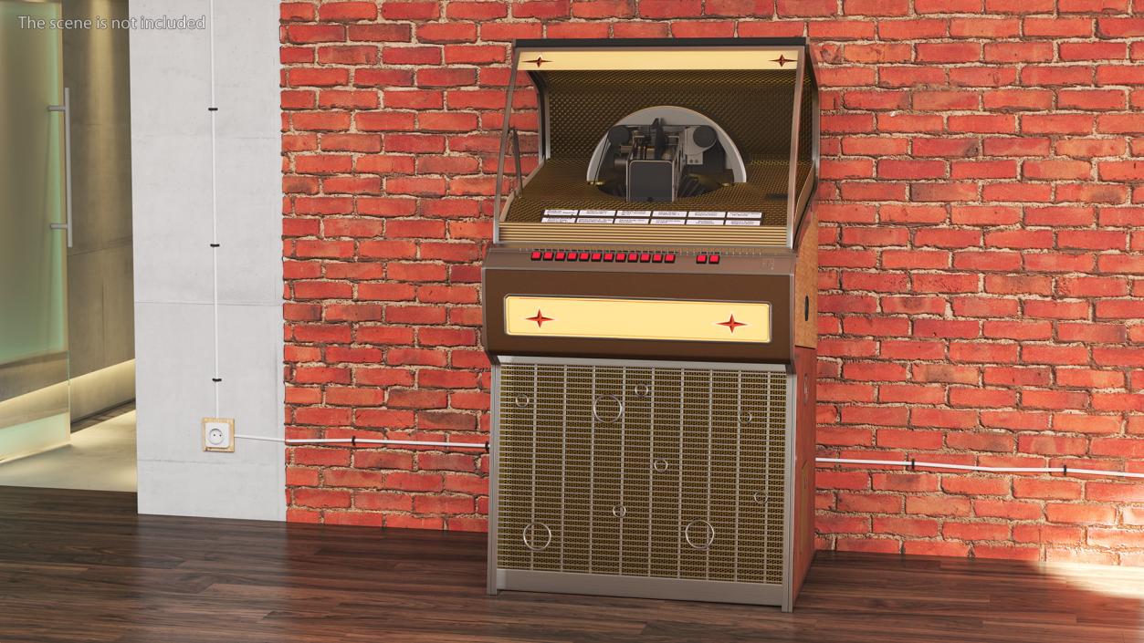 3D Full Size Vinyl Jukebox model