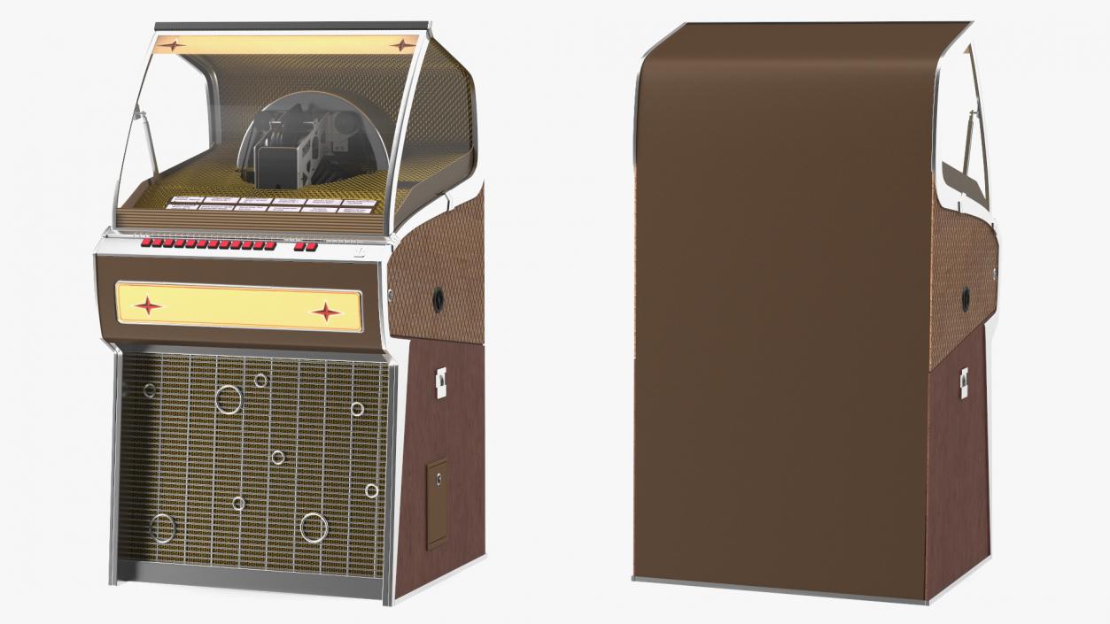 3D Full Size Vinyl Jukebox model