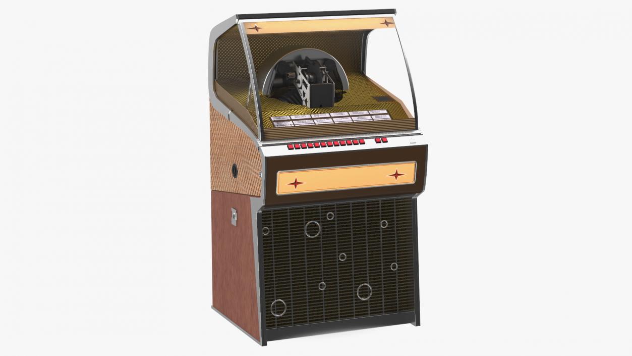 3D Full Size Vinyl Jukebox model