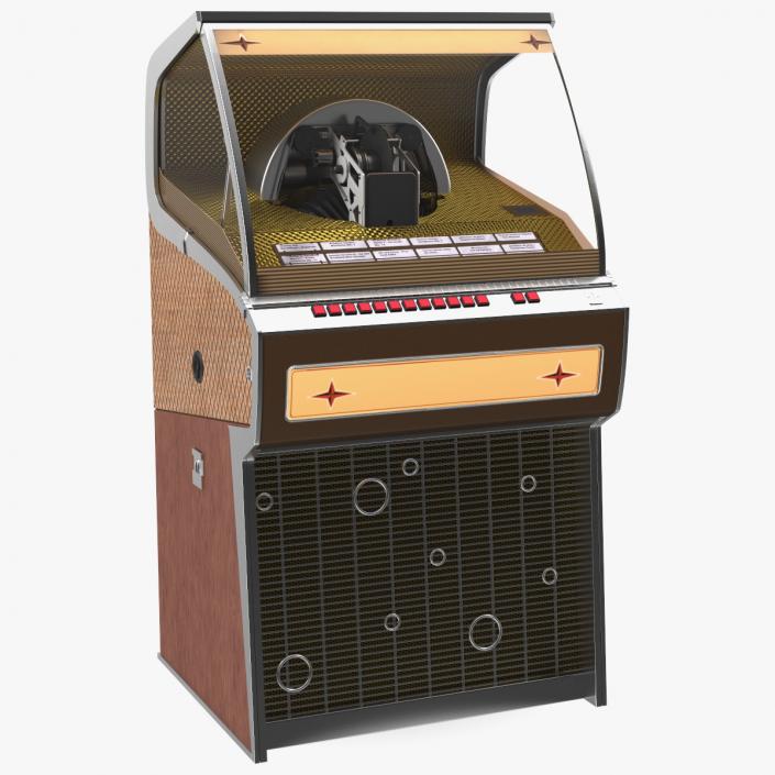 3D Full Size Vinyl Jukebox model