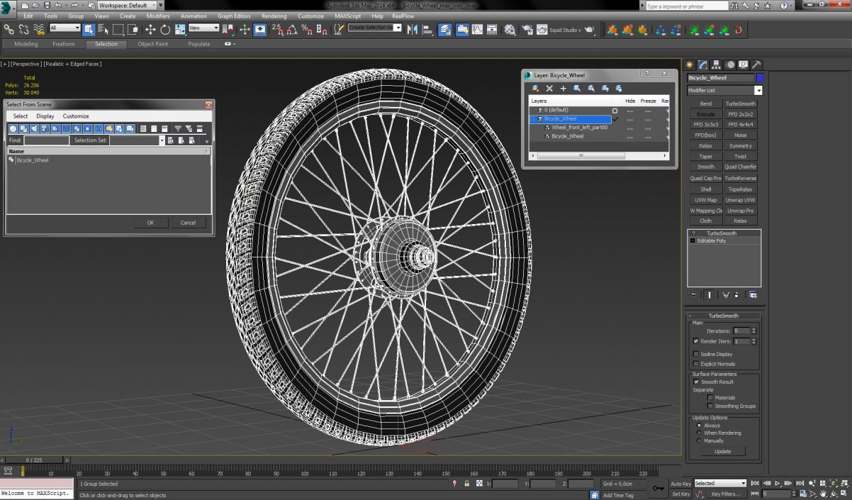 3D Bicycle Wheel model