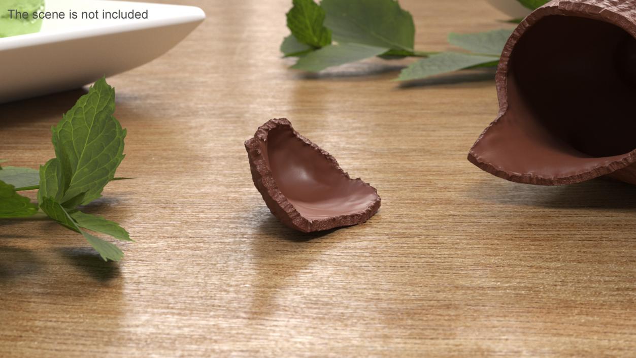 3D model Small Piece of Chocolate Bunny Tail