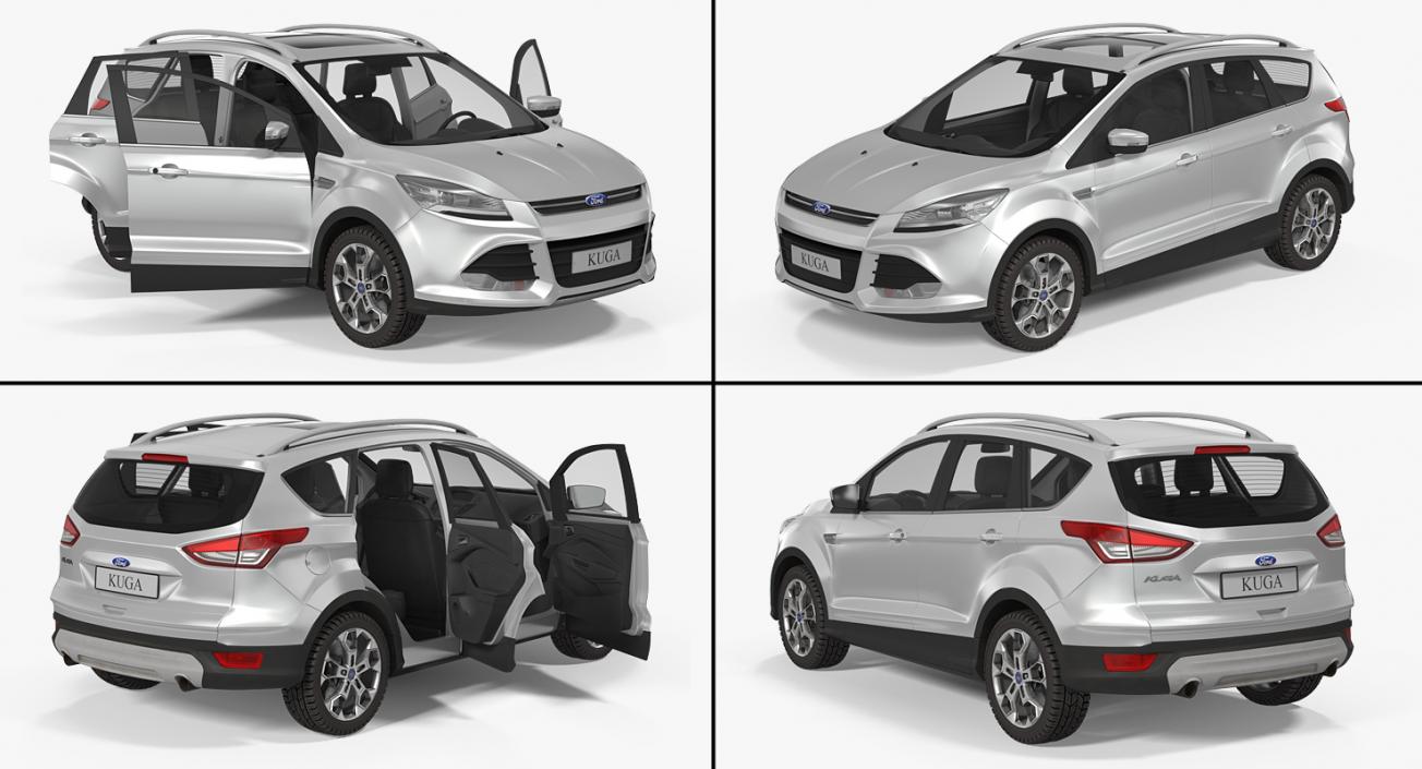 3D Ford Kuga FWD 2016 model