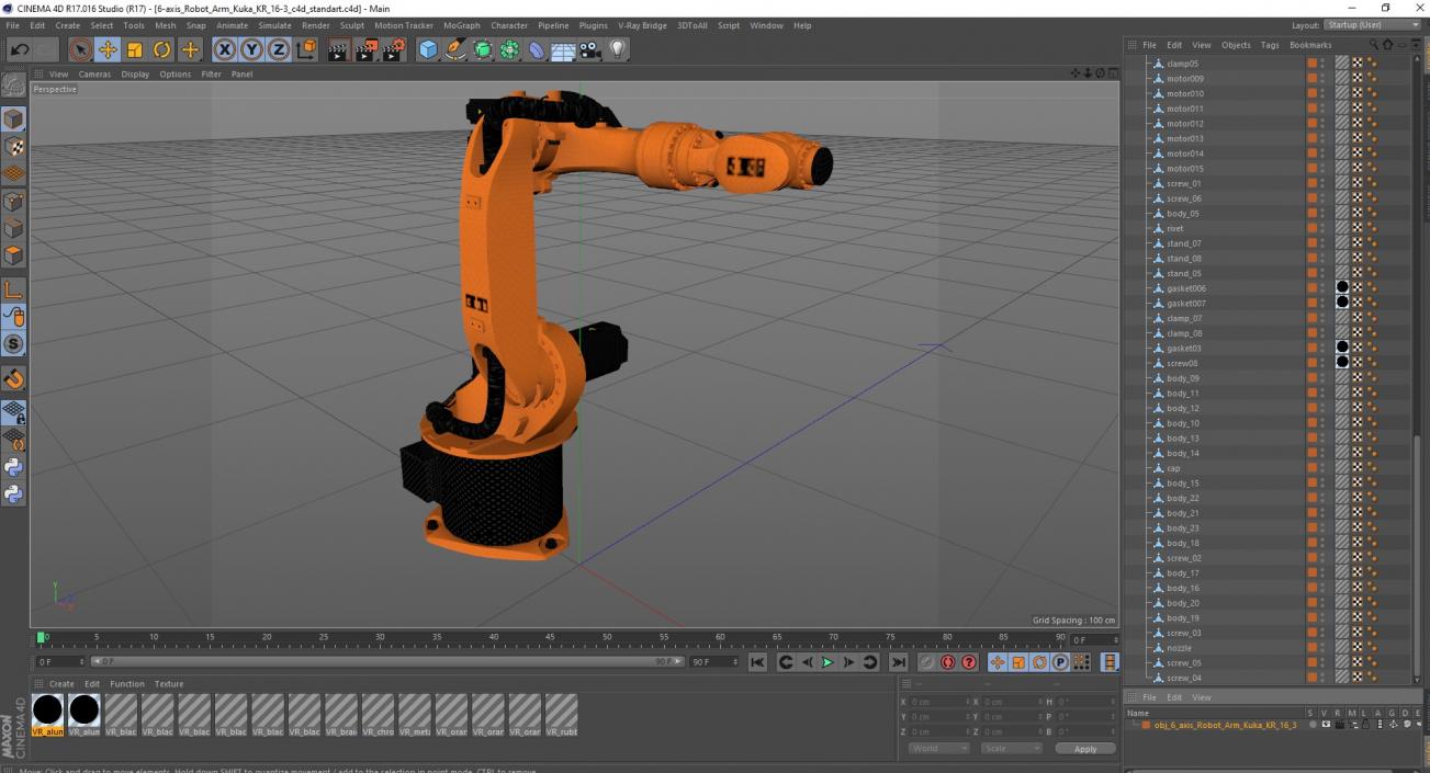 6-axis Robot Arm Kuka KR 16-3 3D model