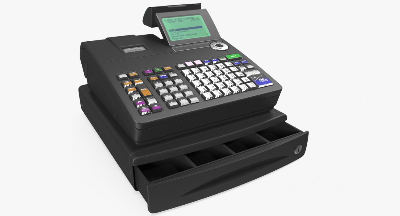 3D Electronic Cash Register Generic Black model