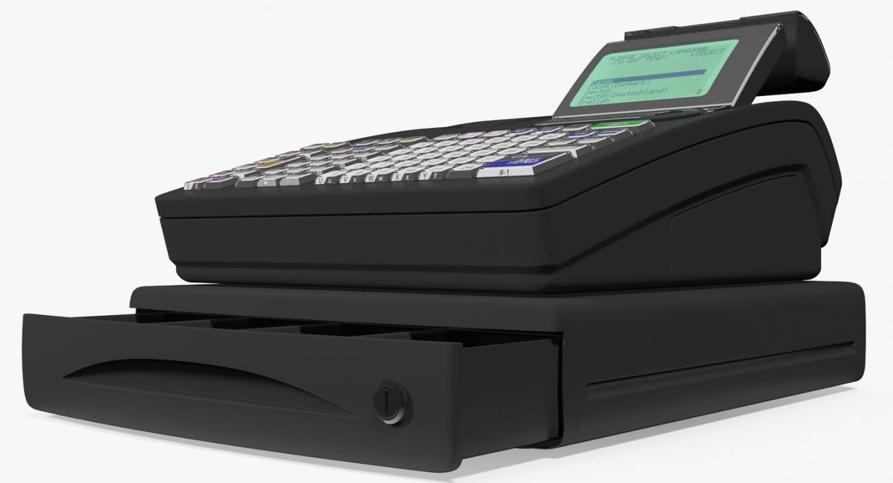 3D Electronic Cash Register Generic Black model