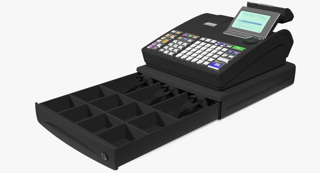 3D Electronic Cash Register Generic Black model