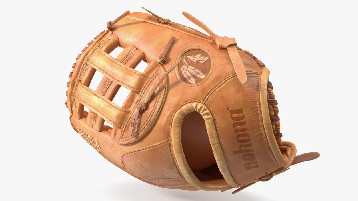 Softball Glove with Ball 3D model