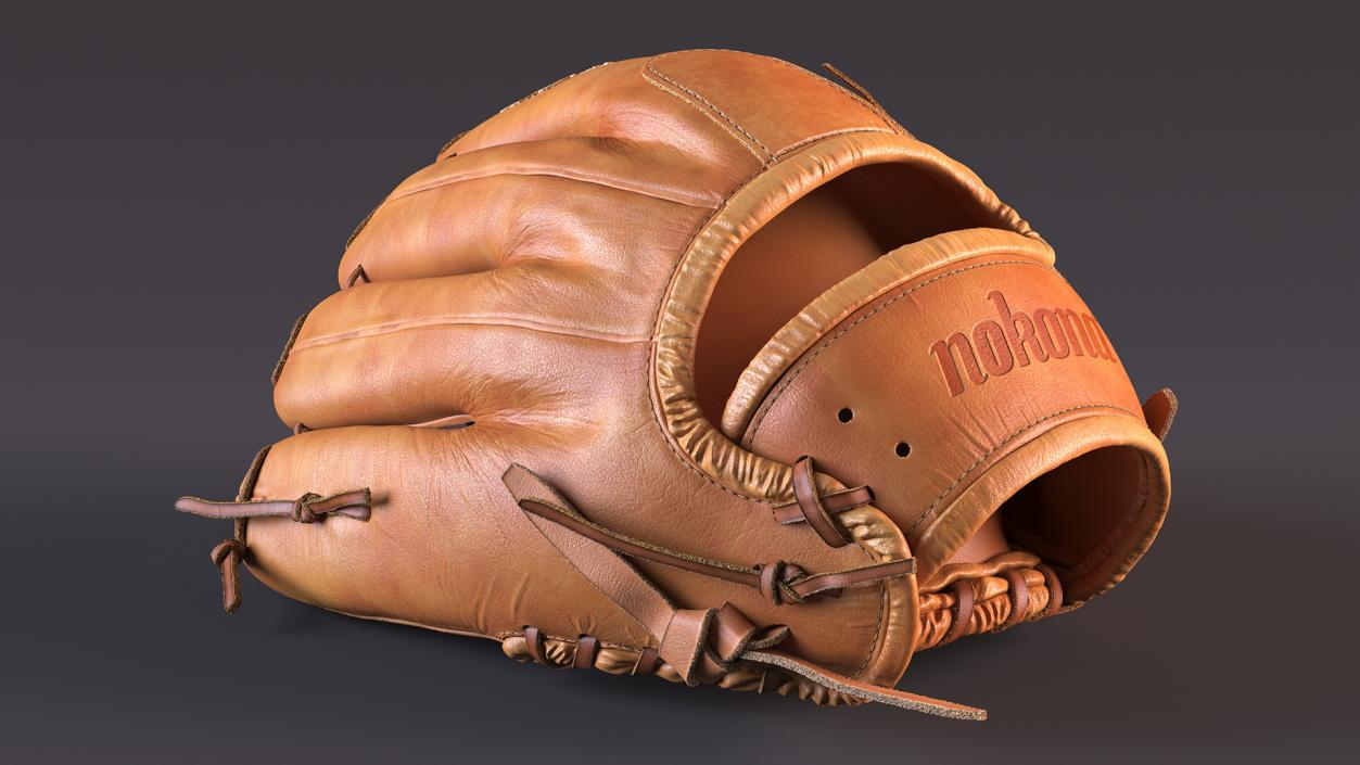 Softball Glove with Ball 3D model