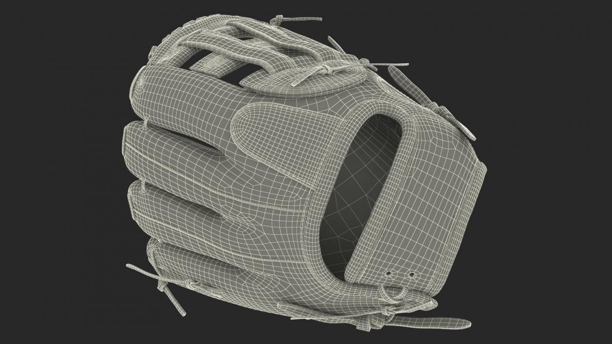 Softball Glove with Ball 3D model