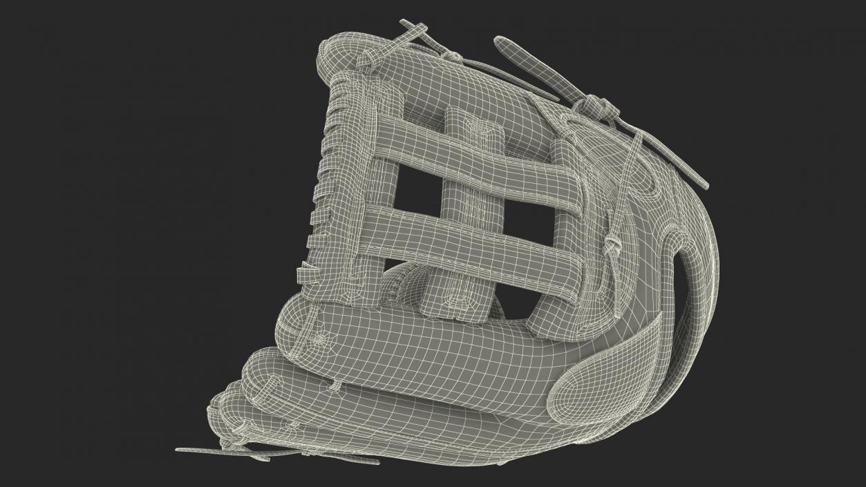 Softball Glove with Ball 3D model