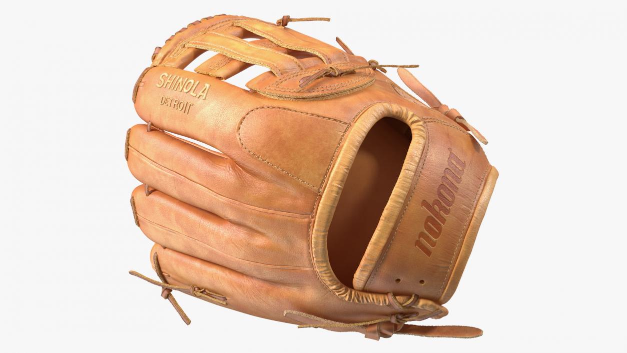 Softball Glove with Ball 3D model