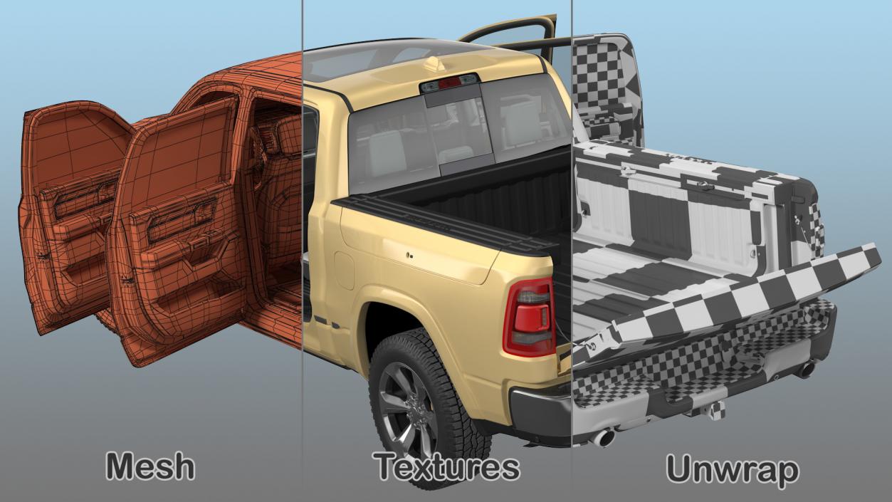 3D model Pickup Truck  Rigged