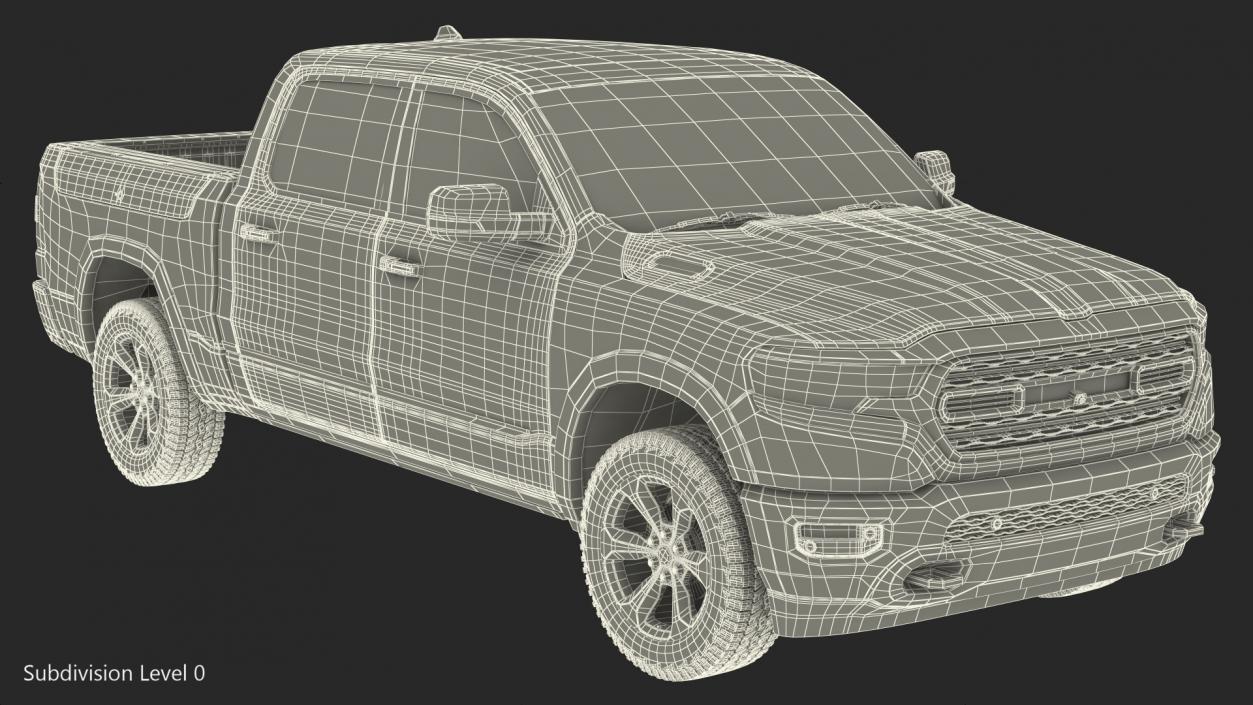 3D model Pickup Truck  Rigged