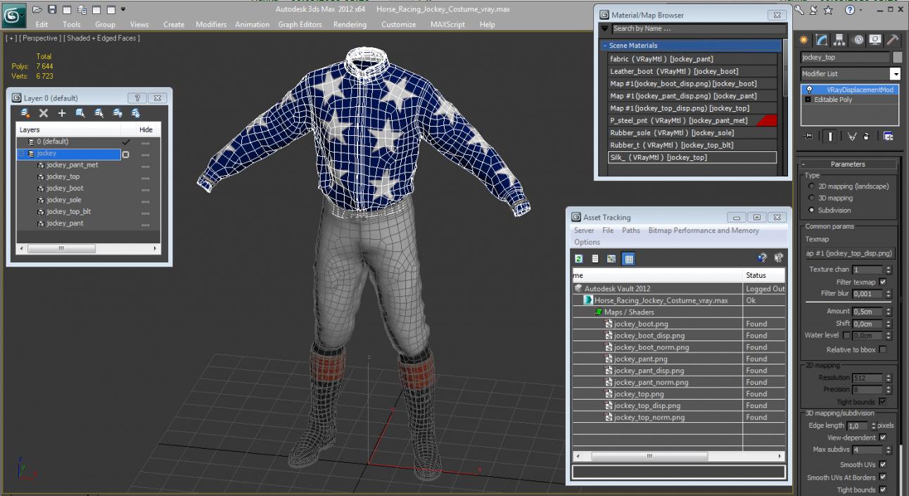 Horse Racing Jockey Costume 3D