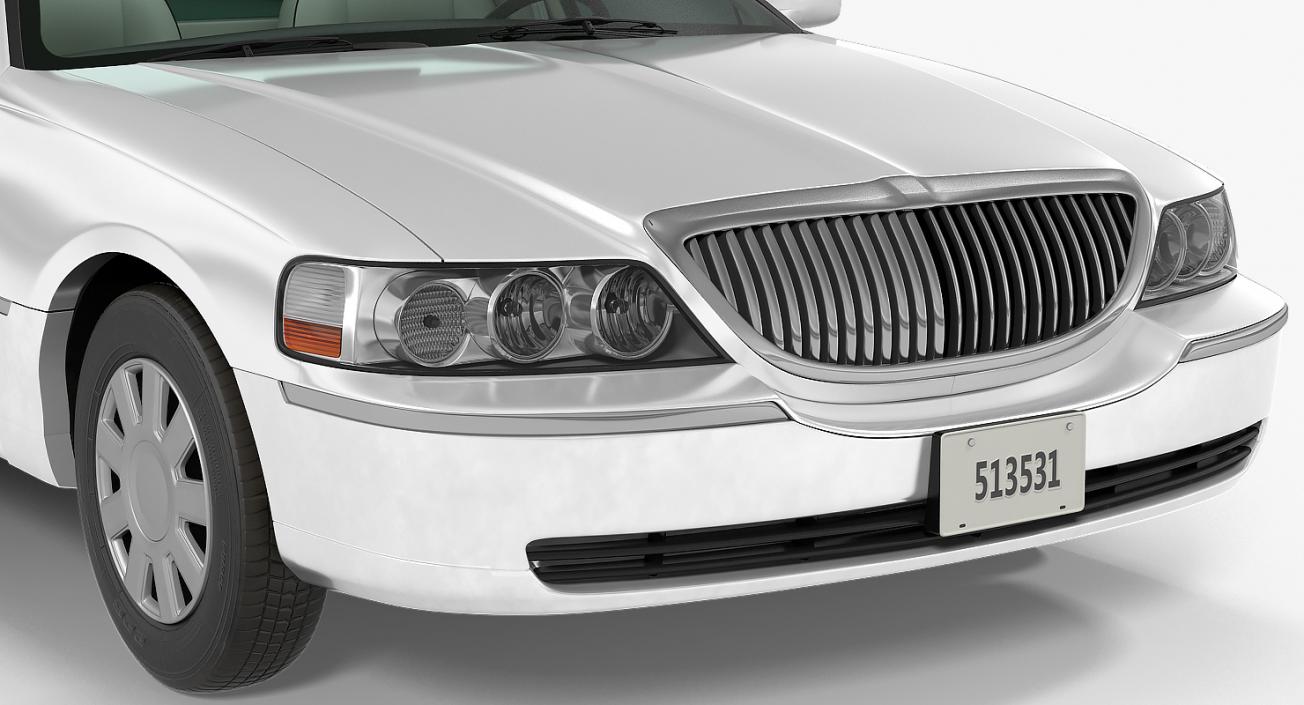 3D Limousine Generic White model