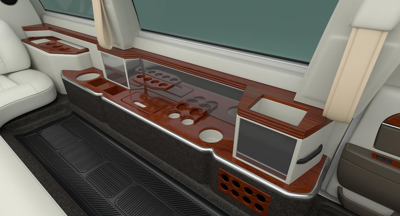 3D Limousine Generic White model