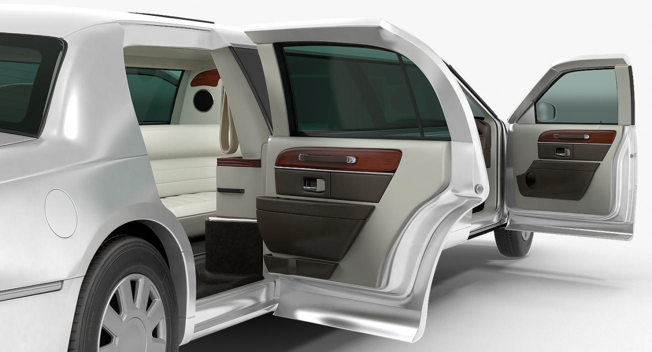 3D Limousine Generic White model