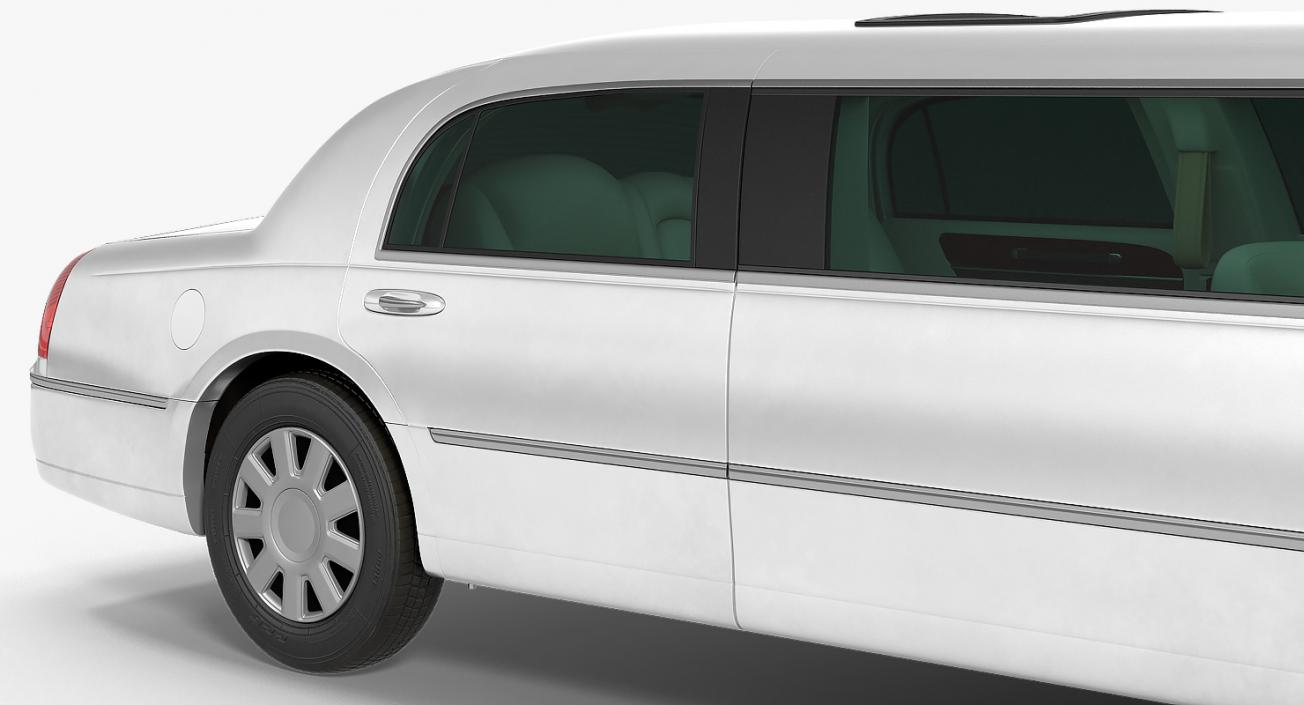 3D Limousine Generic White model