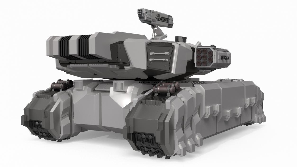 3D Fantastic Heavy Tank White 2 model