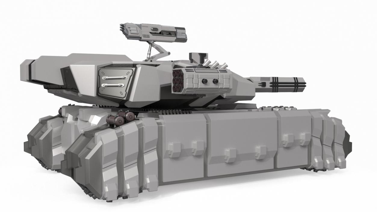 3D Fantastic Heavy Tank White 2 model