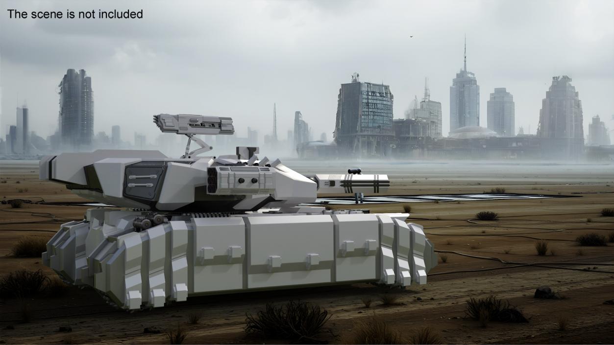 3D Fantastic Heavy Tank White 2 model