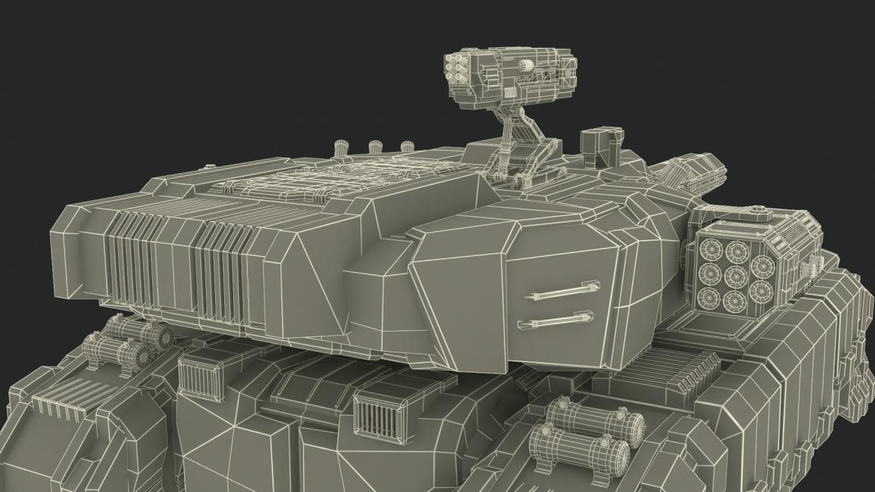 3D Fantastic Heavy Tank White 2 model