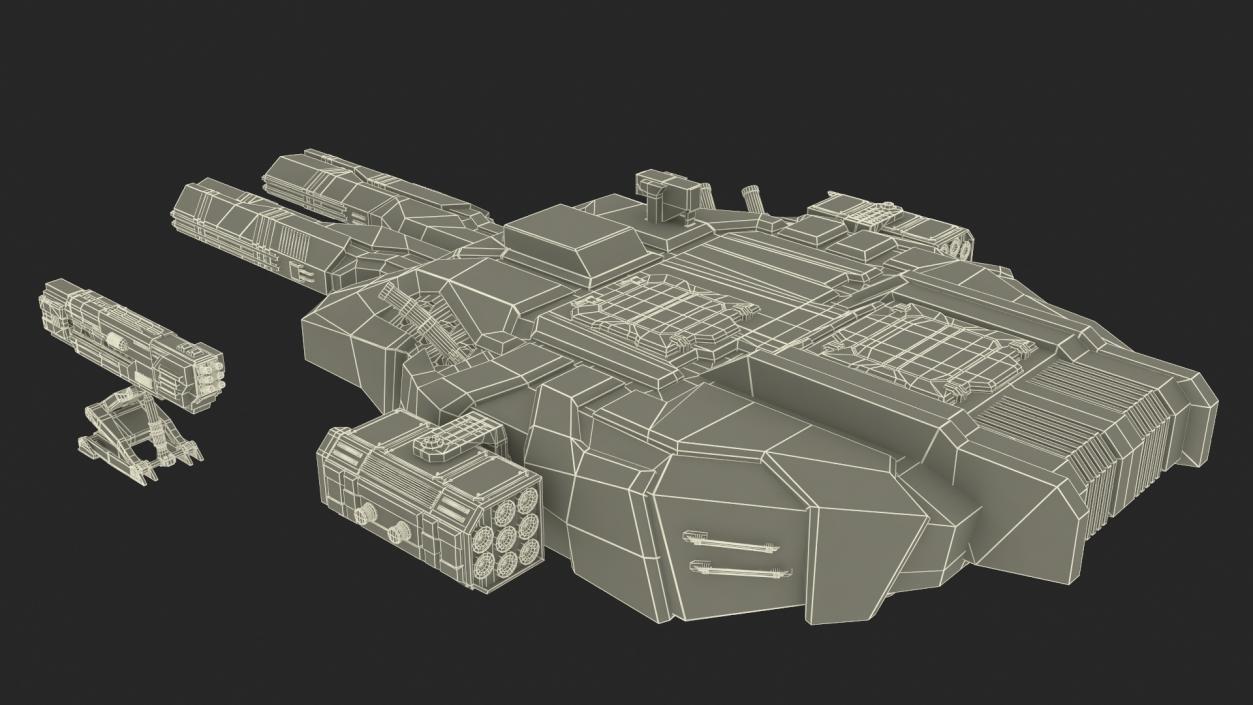 3D Fantastic Heavy Tank White 2 model