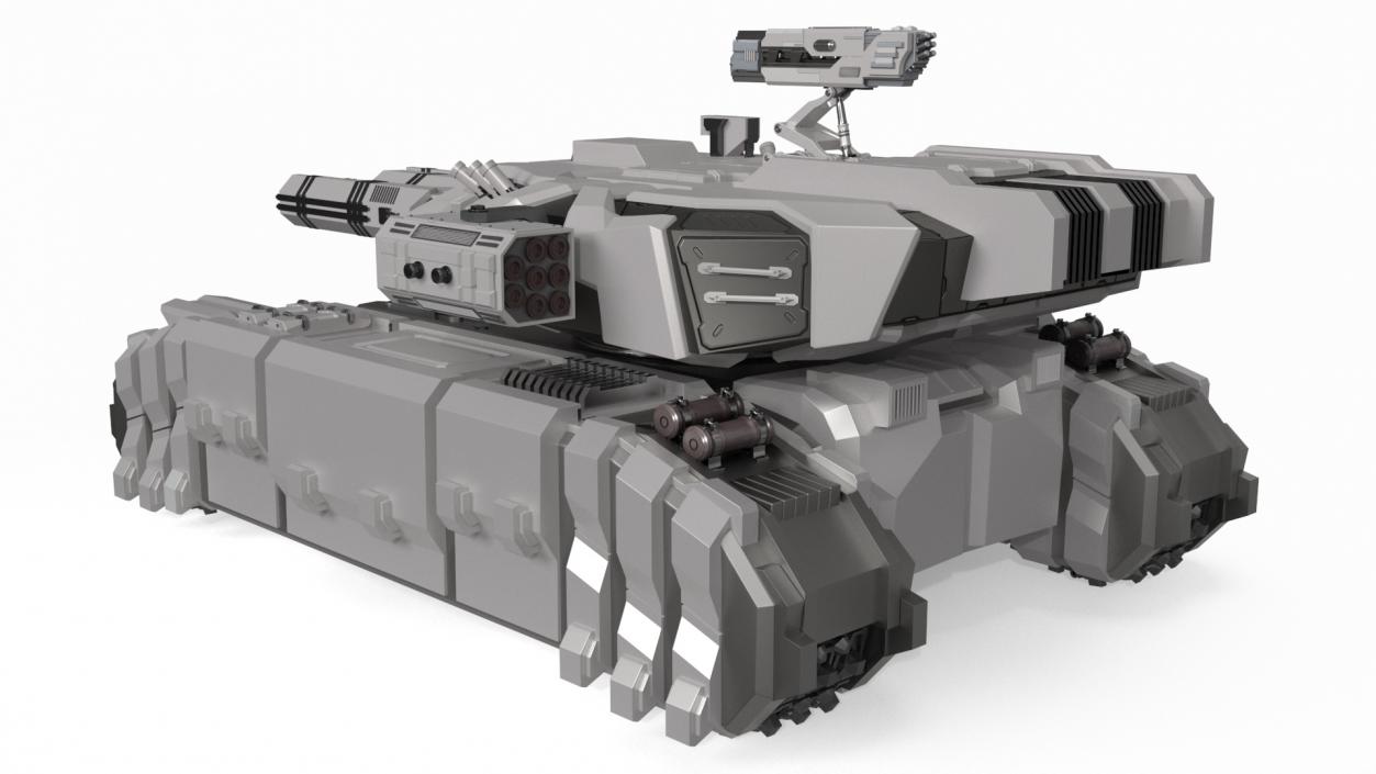 3D Fantastic Heavy Tank White 2 model