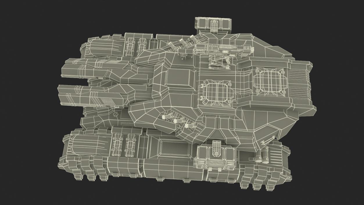 3D Fantastic Heavy Tank White 2 model