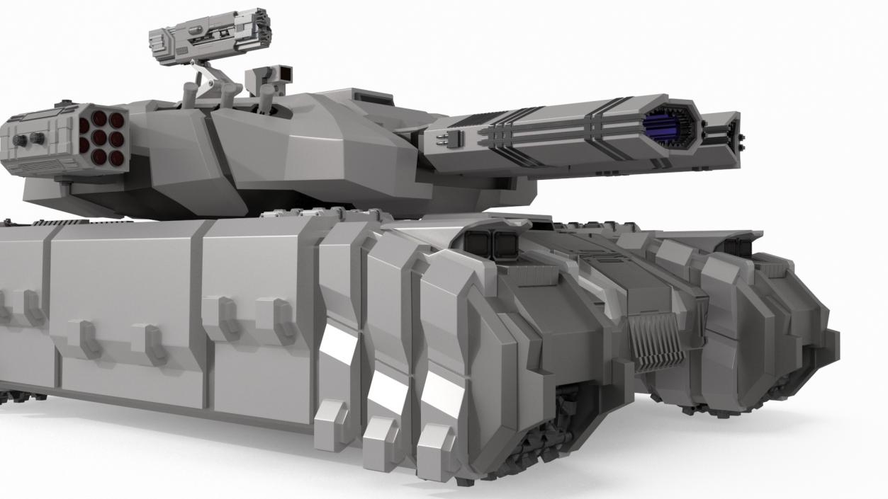 3D Fantastic Heavy Tank White 2 model