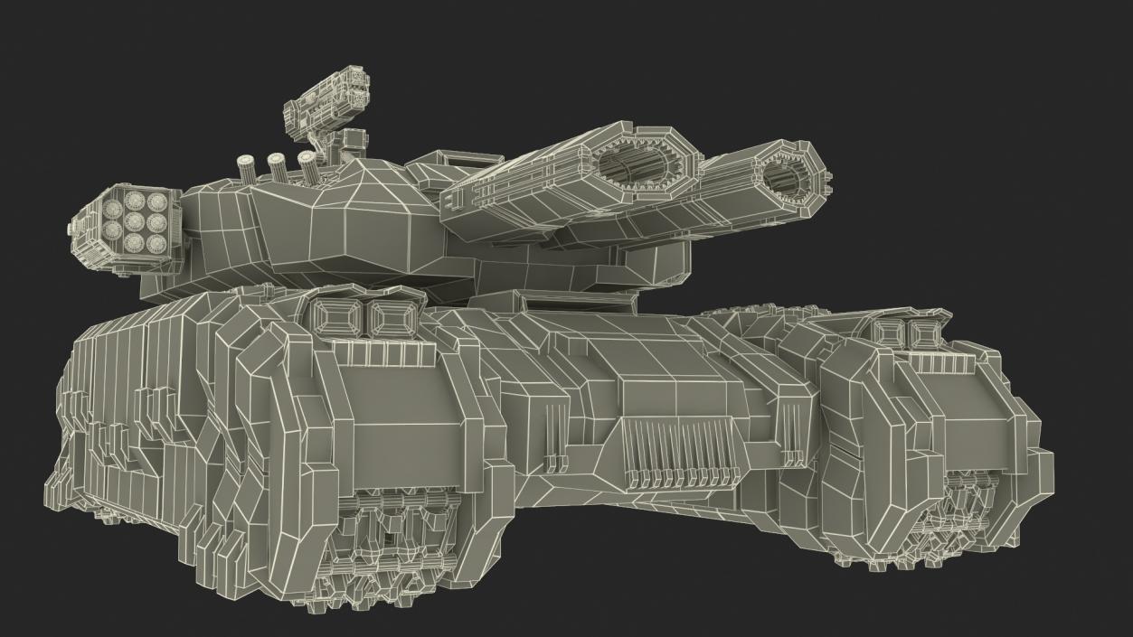 3D Fantastic Heavy Tank White 2 model