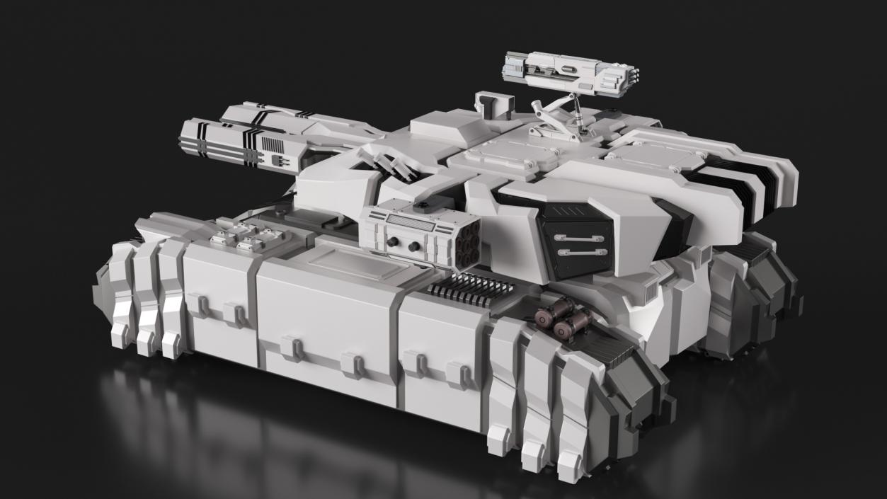 3D Fantastic Heavy Tank White 2 model