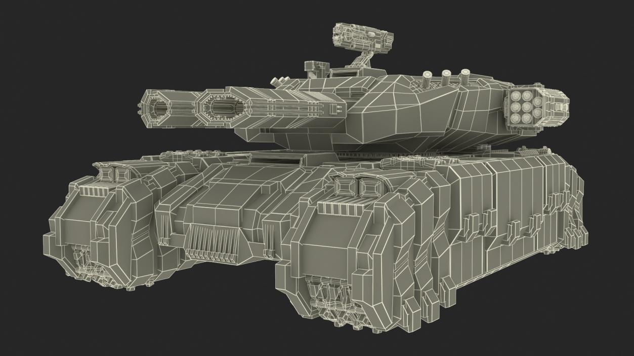 3D Fantastic Heavy Tank White 2 model