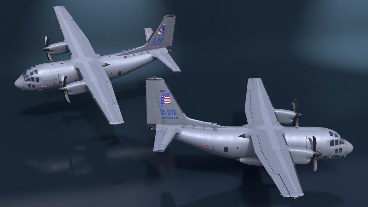 Aircraft Alenia C-27J Spartan Italian Flight 3D model