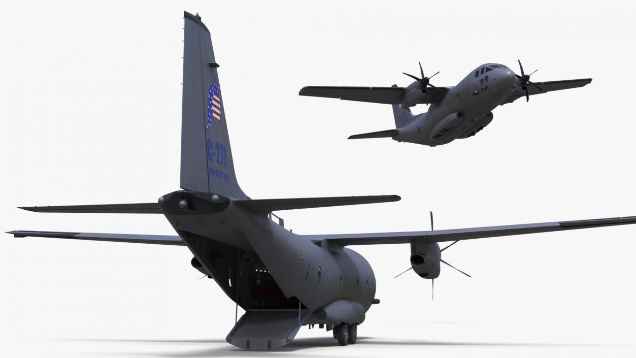 Aircraft Alenia C-27J Spartan Italian Flight 3D model