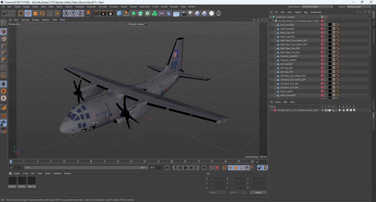 Aircraft Alenia C-27J Spartan Italian Flight 3D model