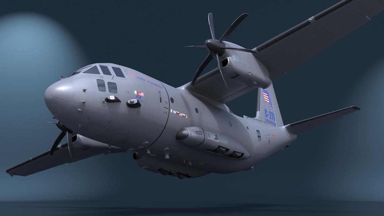 Aircraft Alenia C-27J Spartan Italian Flight 3D model