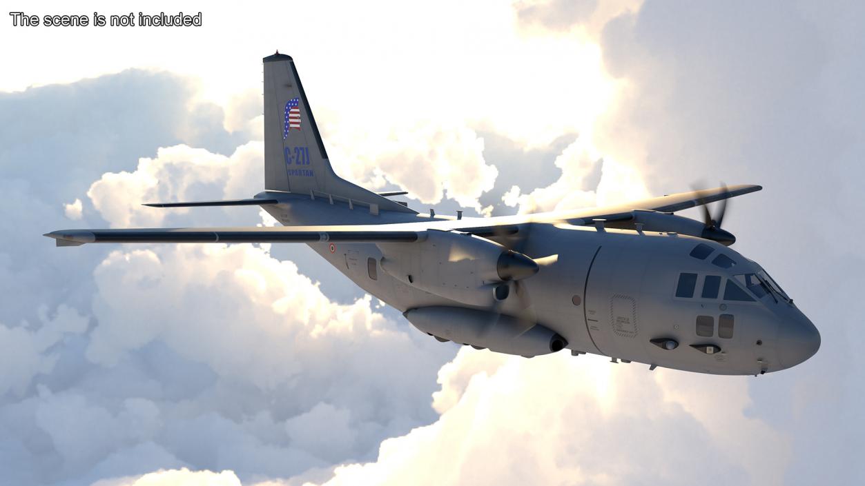 Aircraft Alenia C-27J Spartan Italian Flight 3D model