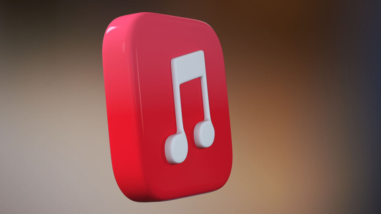 3D iPhone iOS Music Icon 2 model