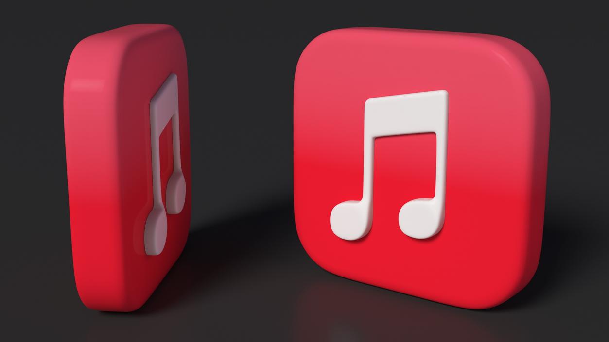 3D iPhone iOS Music Icon 2 model