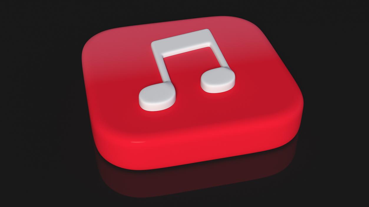 3D iPhone iOS Music Icon 2 model