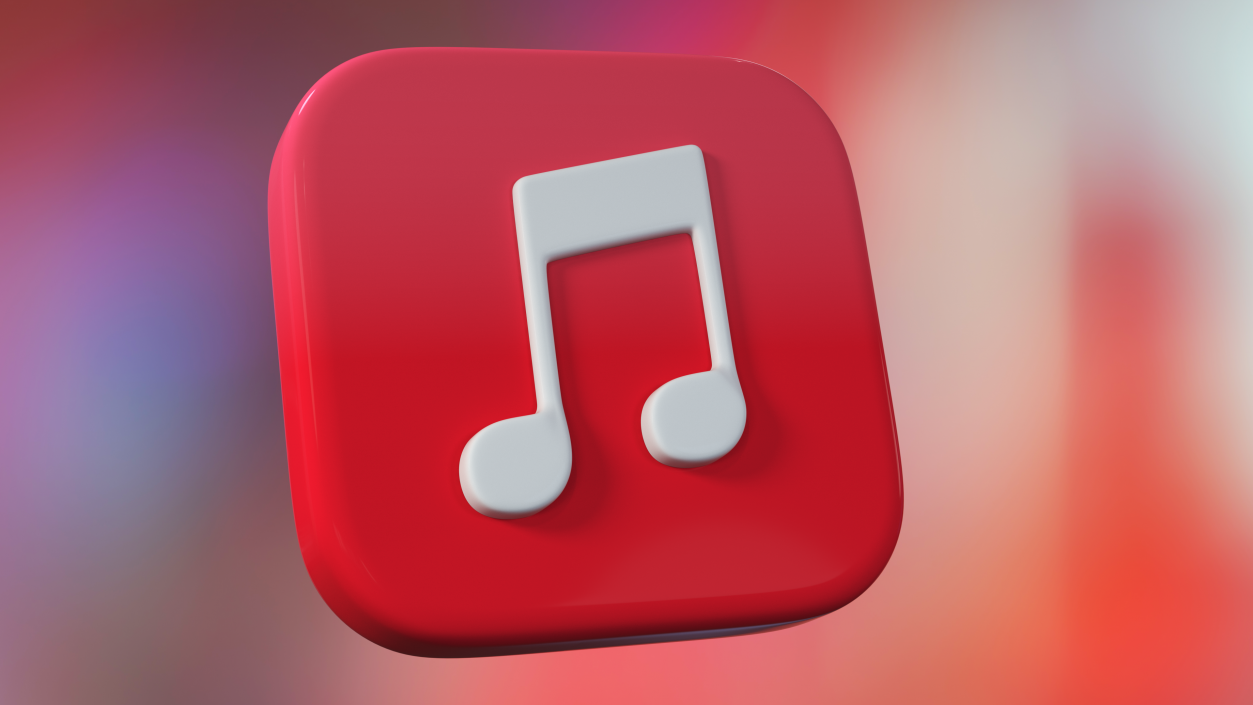 3D iPhone iOS Music Icon 2 model